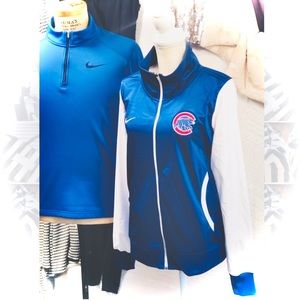 NIKE | M | Women’s Cubs Navy Blue White Full Zip Lightweight Zip Up Jacket